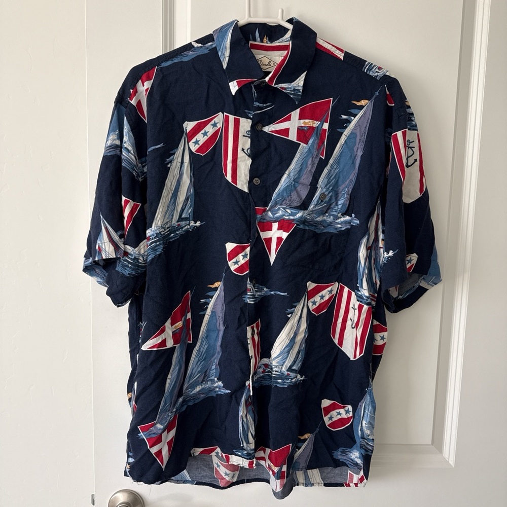 Nautical Themed Men's Shirt - Navy